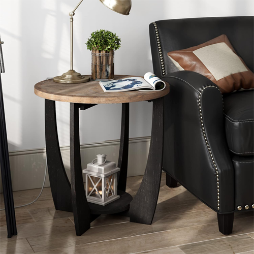 Rustic Wood End Tables