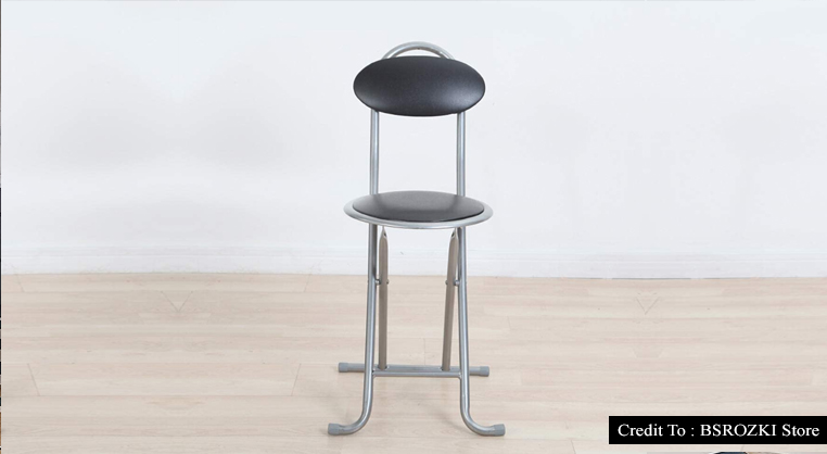 folding stool with back