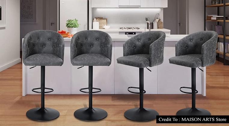 grey bar stools with backs
