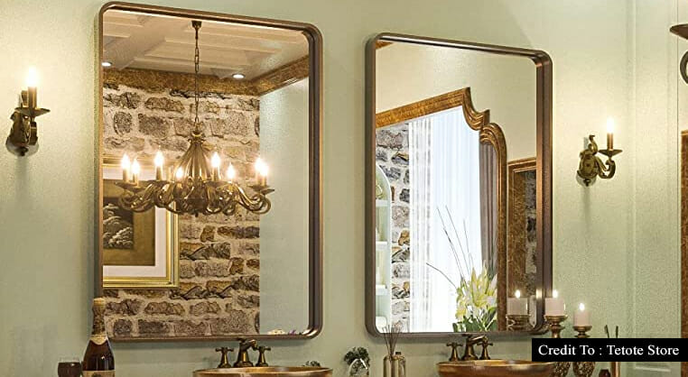 bronze framed mirror