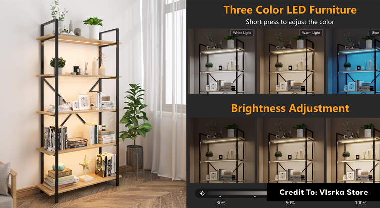 Open Shelves Bookcase